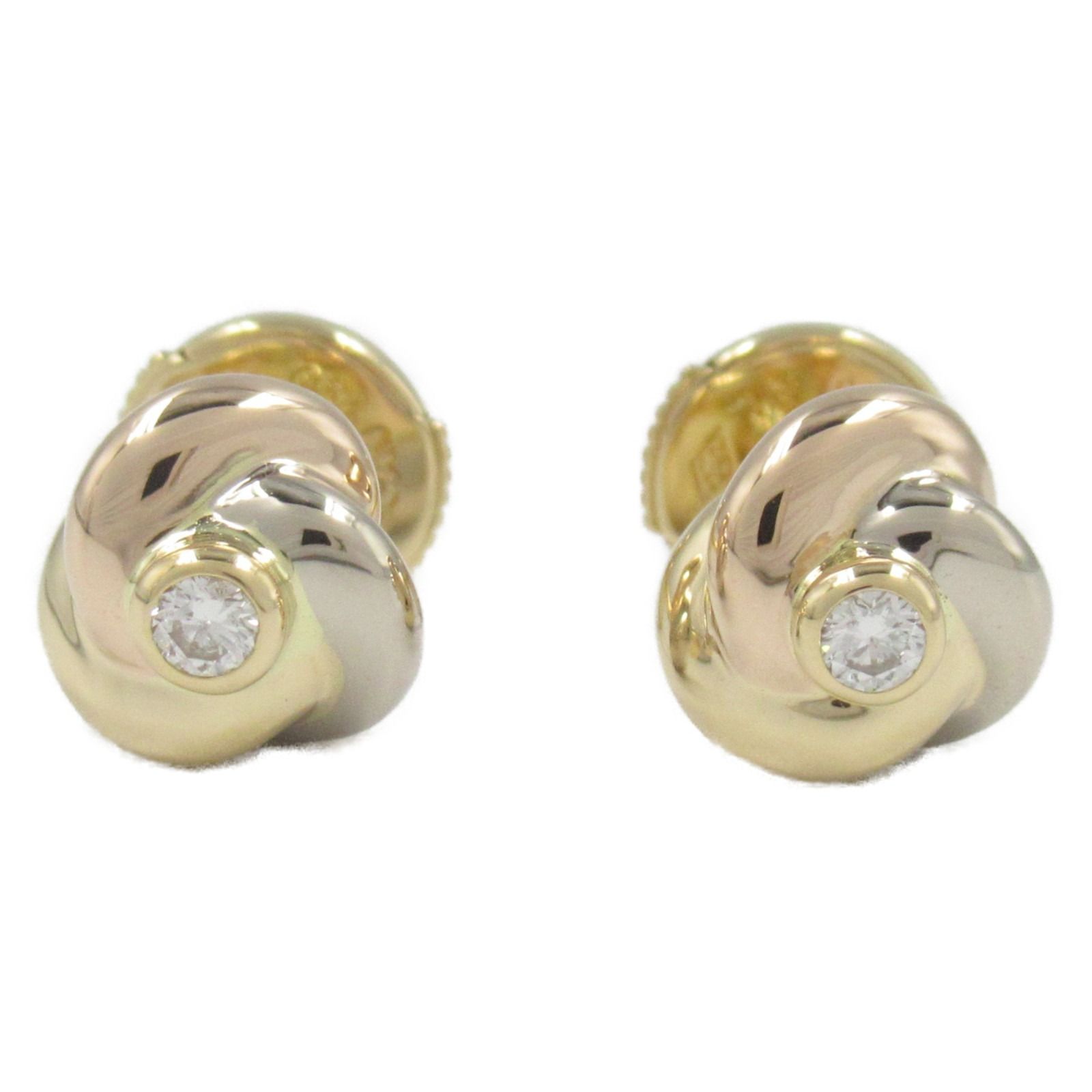 カルティエ CARTIER ピアス ベビートリニティ ダイヤ ピアス K18 