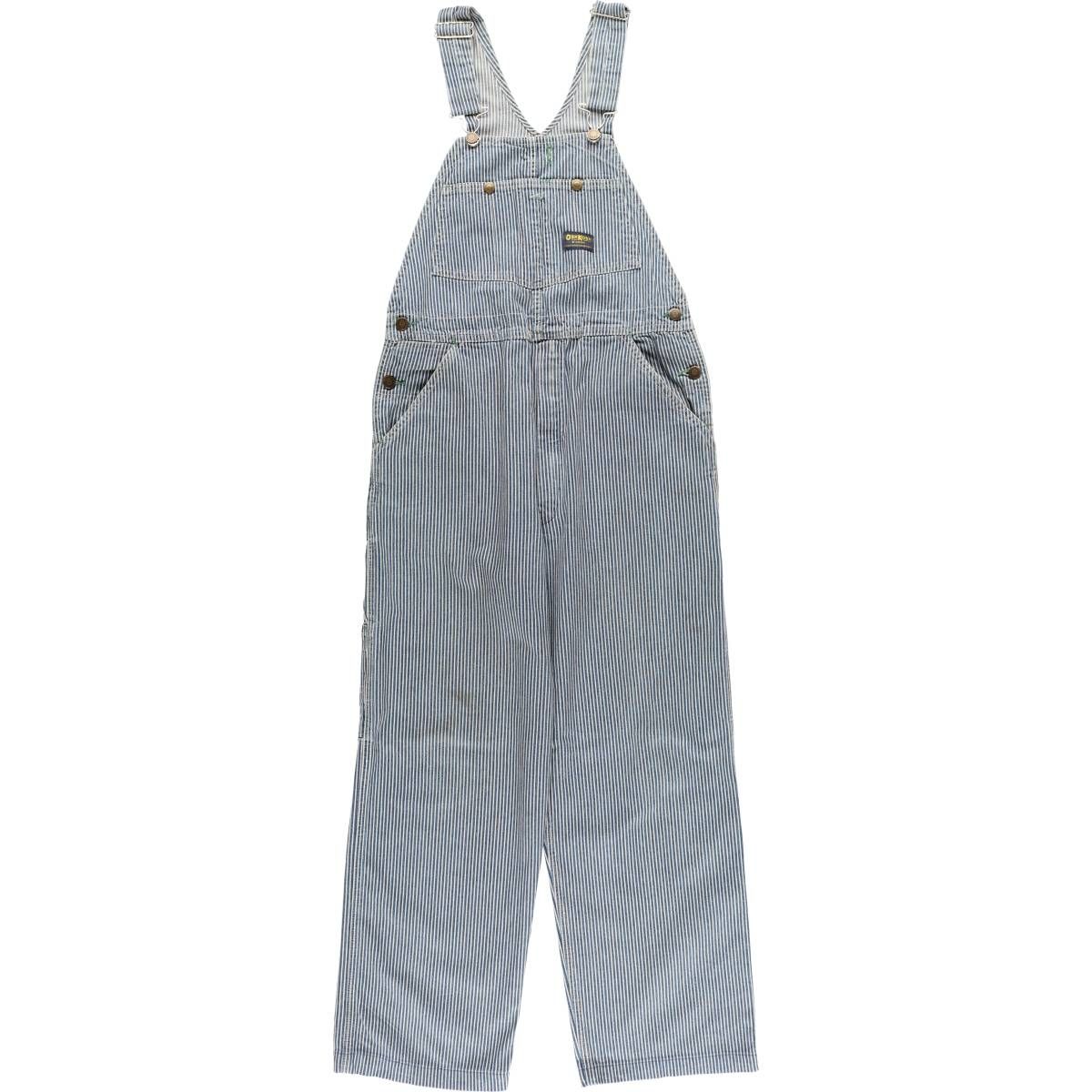 古着 70年代 オシュコシュ Osh kosh ヒッコリーストライプ オーバーオール メンズw33相当 ヴィンテージ|eaa559132