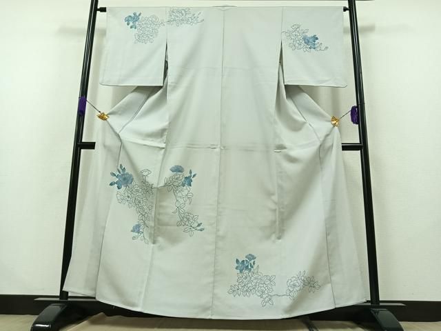 平和屋着物□極上 訪問着 片身替わり お召地 幾何学文様 逸品 CYAA2870s5