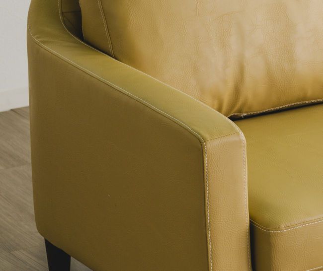 コンパクトサイズ PVC2人掛けソファ 合成皮革 ラブソファ 2P