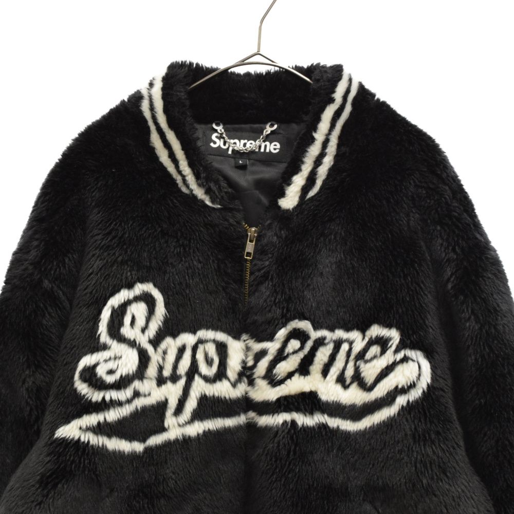SUPREME (シュプリーム) 20SS Faux Fur Varsity Jacket ロゴフェイク
