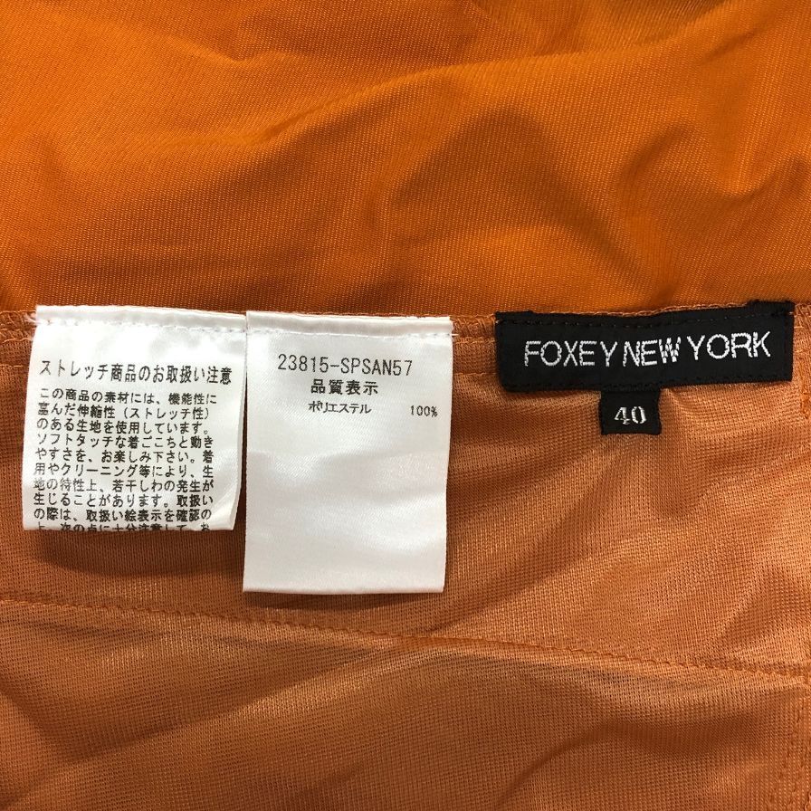 Foxy オレンジ　Newyork ワンピース　サイズ40 Foxy オレンジNewyork ワンピースサイズ40