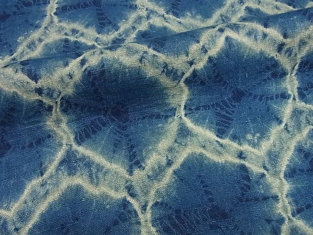 平和屋本店■希少　夏物　染色家・片野元彦　銀座こうげい　九寸名古屋帯　亀甲柄　２本まとめ売り　麻　正絹　たとう紙付3s5666 平和屋本店□希少 夏物 染色家・片野元彦 銀座こうげい 九寸名古屋帯