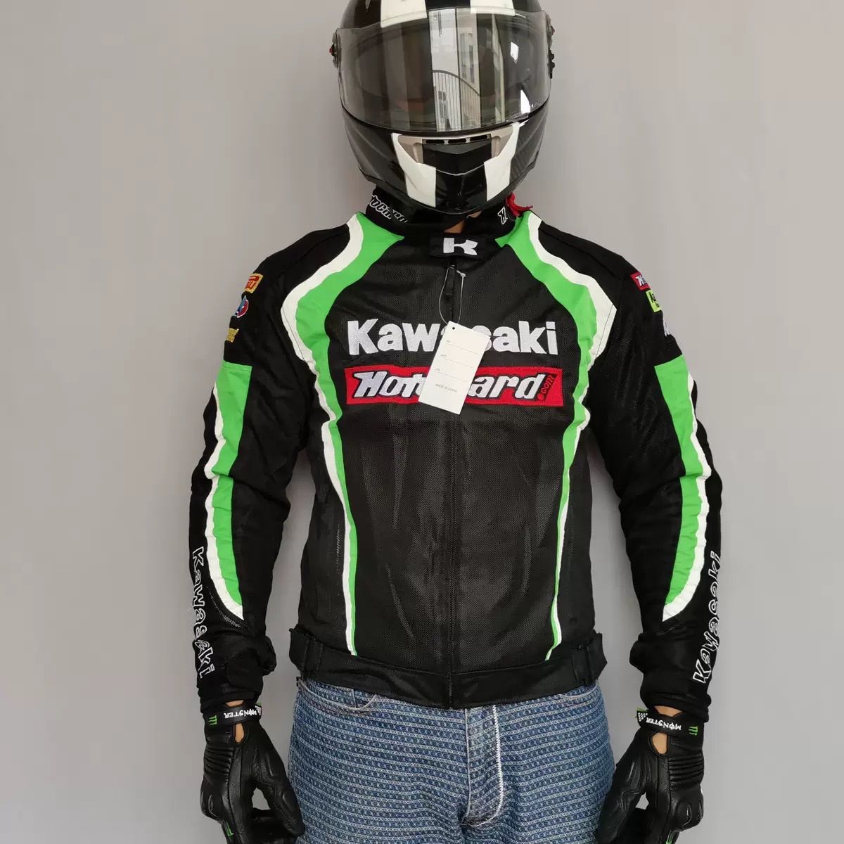 Monster Energy バイクジャケット ブラック/グリーン Monster Energy バイクジャケット ブラック/グリーン Monster Energy