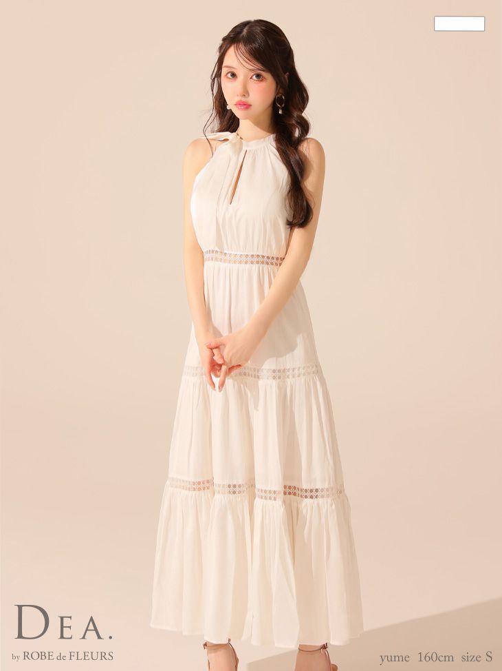 ROBE de FLEURS アイボリーロングドレス S DEA.by ROBE de FLEURS