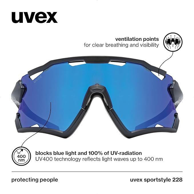 uvex(ウベックス) スポーツサングラス UV400 くもり止め ミラーレンズ