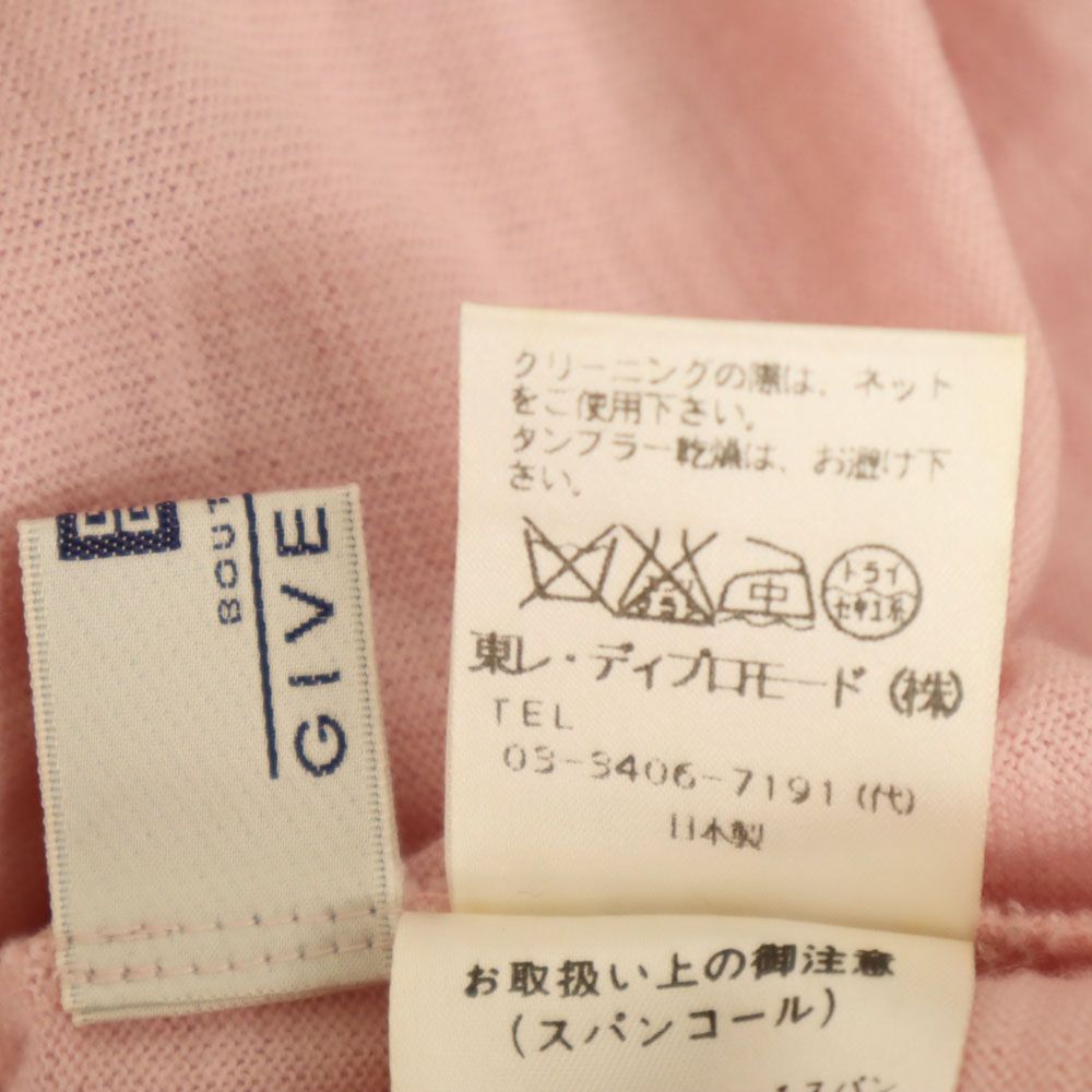 ジバンシィ 90s 日本製 オールド 7分袖 ハイネック ニット M ピンク