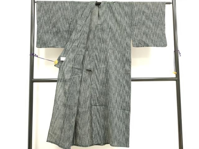 平和屋着物∴夏物 男性 小紋 浴衣兼用 霞文 綿麻 DAAV7294cd