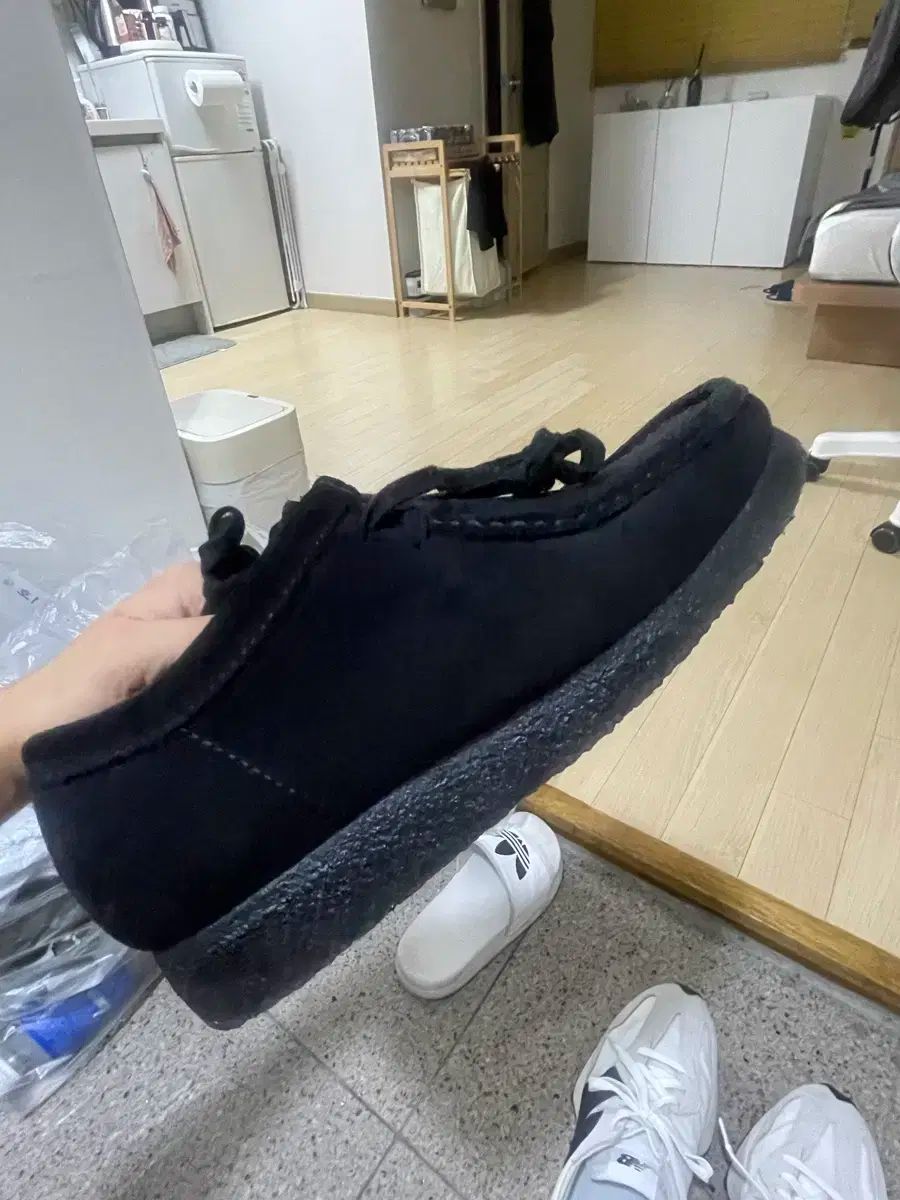 美品】clarks wallabee ワラビー UK7 1/2 ブラック Clarks(クラークス