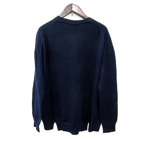 セオリーリュクス ウール カットソー 長袖 Vネック Tシャツ ロング丈 トップス レディース 40サイズ ネイビー theory luxe Theory luxe - セオリーリュクス ウール カットソー 長袖 V