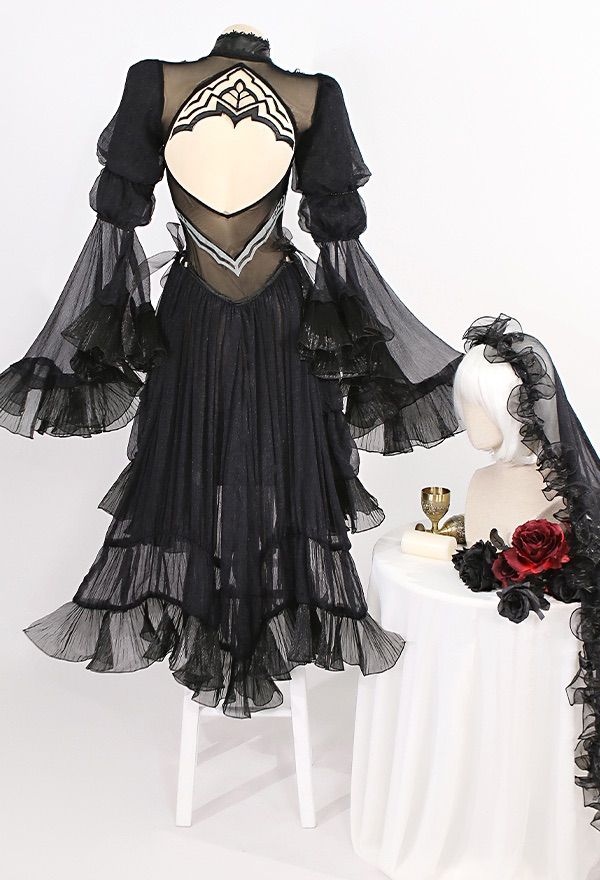 【即日発送】ニーア オートマタ 2B 黒・同人花嫁 コスプレ 衣装 Sサイズ 2B ウェディング - 2B コスプレ 衣装 | 2b 花嫁 服 通販