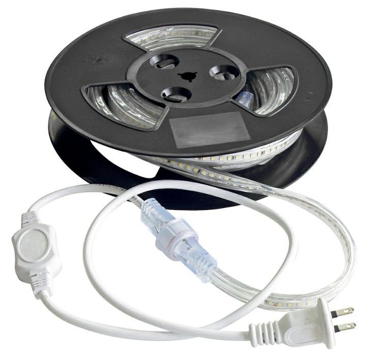 富士倉 ＬＥＤロープライト FRL-W5M-W 両面 白 5m 電源付 防災用 防犯対策 建屋内外 建設工事 イベントなどに