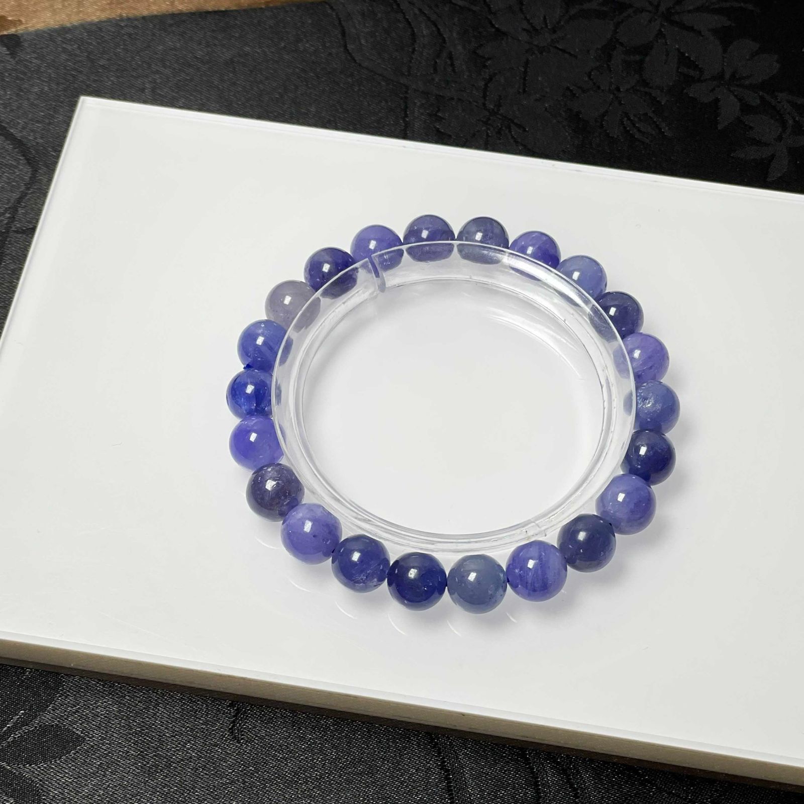 天然美品☆【タンザナイト】☆ブレスレット 天然石B 8.5-9mm ZB8221 