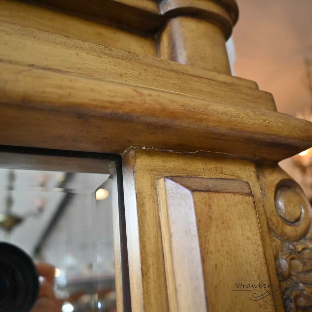 N-6 フランスアンティーク フレンチミラー 剥離家具 姿見 全身鏡