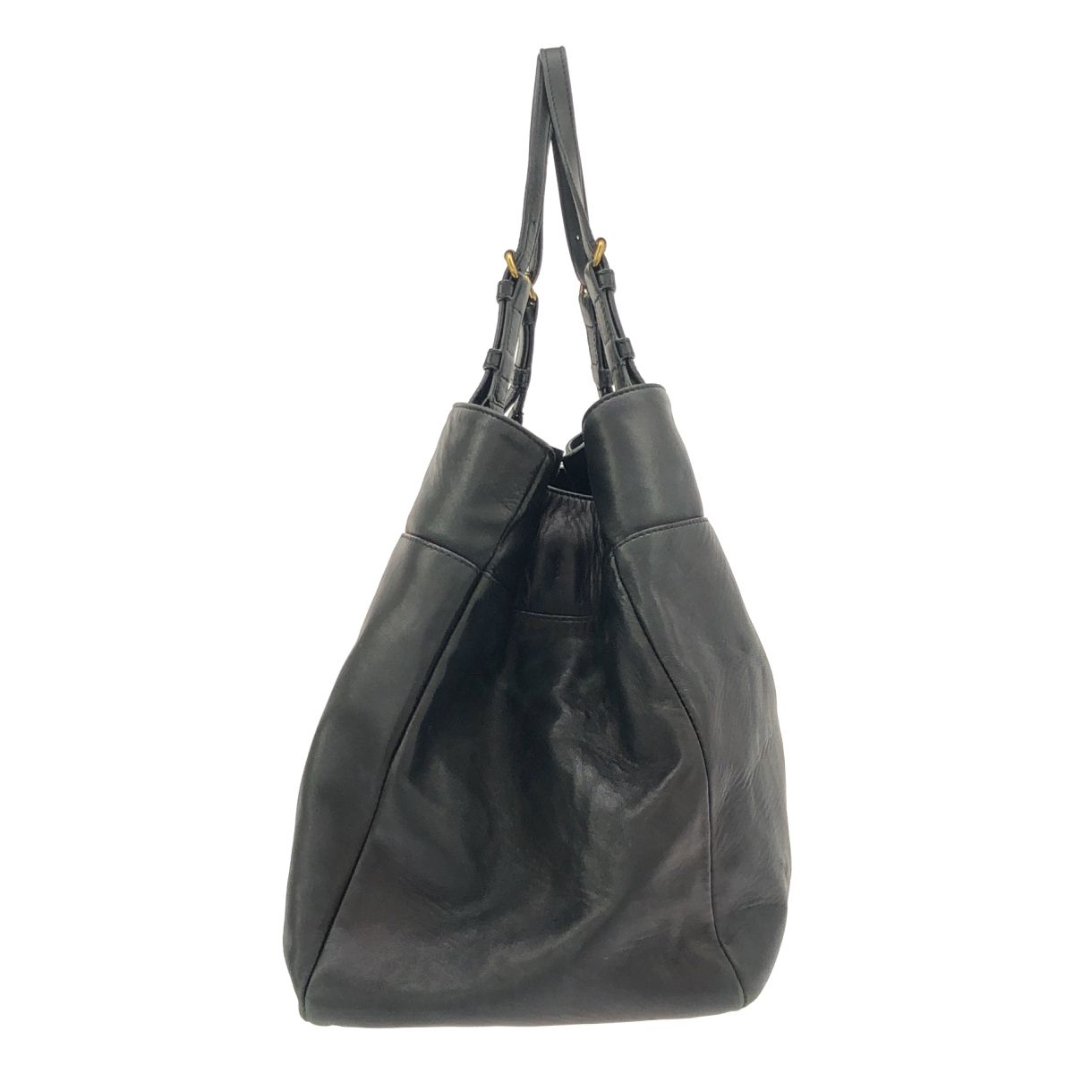 【美品】JEROME DREYFUSS レザートートバッグ　ブラック Jerome Dreyfuss ジェローム・ドレフュス レザートートバッグ