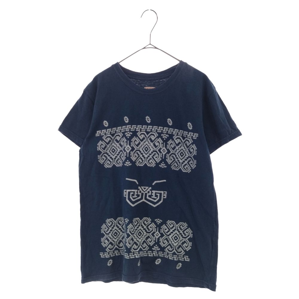 KAPITAL (キャピタル) ネイティブ柄プリント半袖Tシャツ