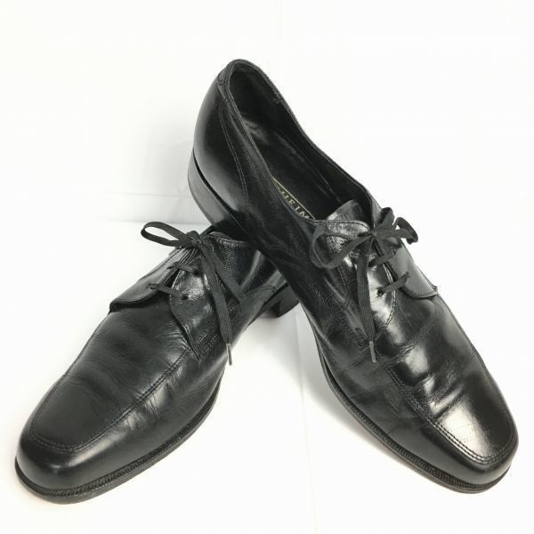 80s|Vintage 1985年製 florsheim フローシャイム サイズ9.5D 27.0 Uチップ ビジネスシューズ 黒|BLACK |men s 管NO.ZD-101<sale>