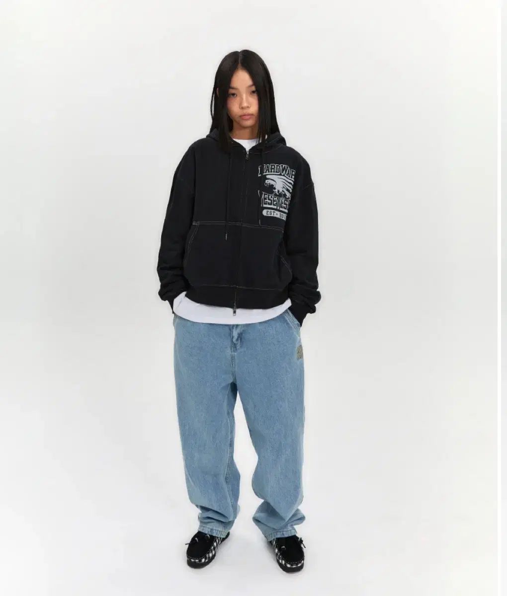 Yeseyesee YESEYESEE イェスアイシー Single Stitch Hoodie 黒