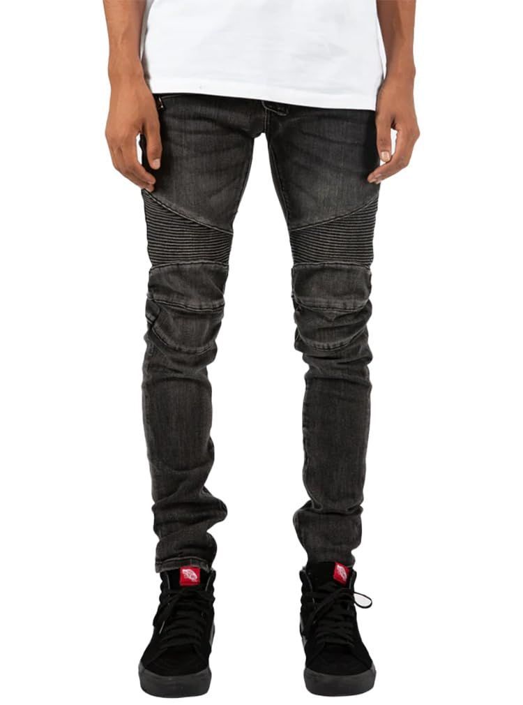 ミニマル M14 STRETCH DENIM BLUE メンズ 裾ジップデニムパンツ 34inch 新色 ブラック