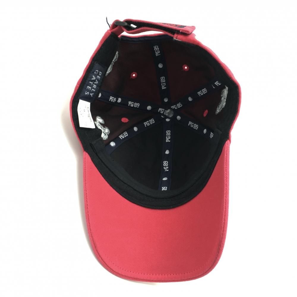 パーリーゲイツ×PEANUTS ピンクレッド×ライトブルー スヌーピー刺しゅう PEARLY GATES スヌーピーキャップ レッド PEARLY GATES パーリーゲイツ