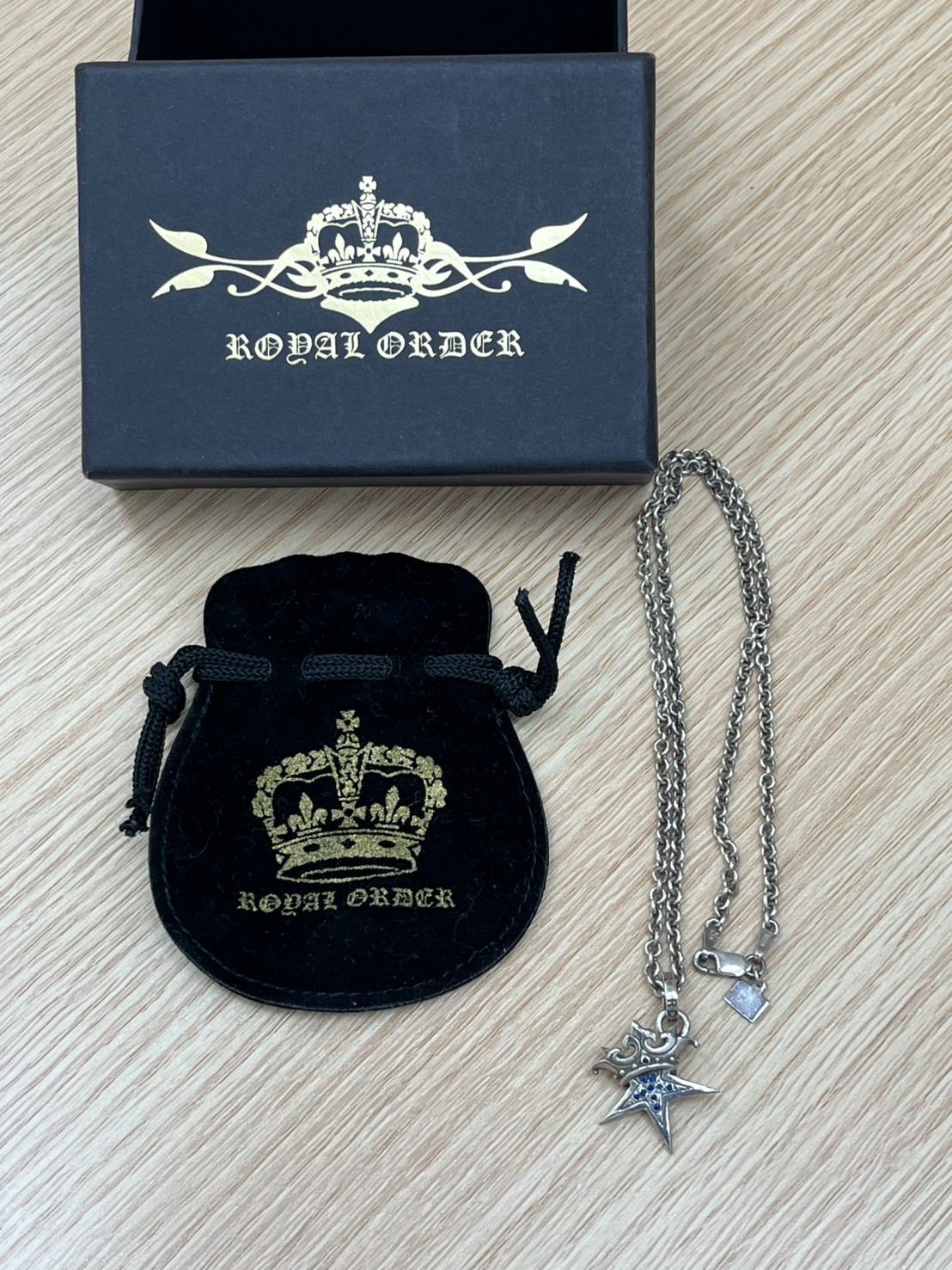  ORDER スモールソリッドスター　クラウン　ペンダント Royal Order / ロイヤルオーダー】スモールソリッドスター クラウン
