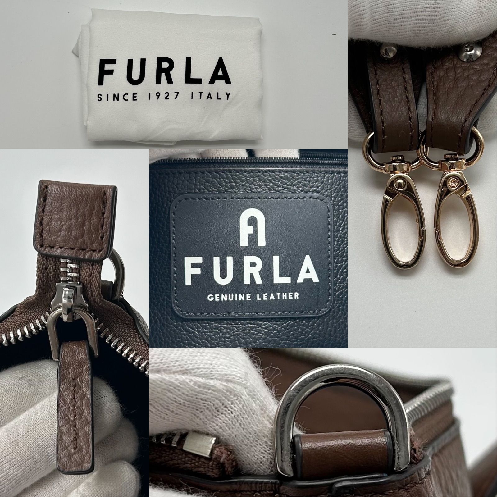 美品 FURLA フルラ ジョーヴェ ハンドバッグ ショルダー 2way トート 