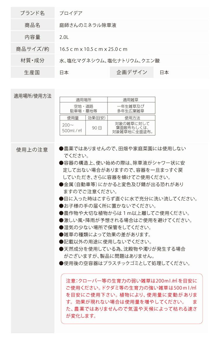 庭師さんのミネラル除草液 5個セット