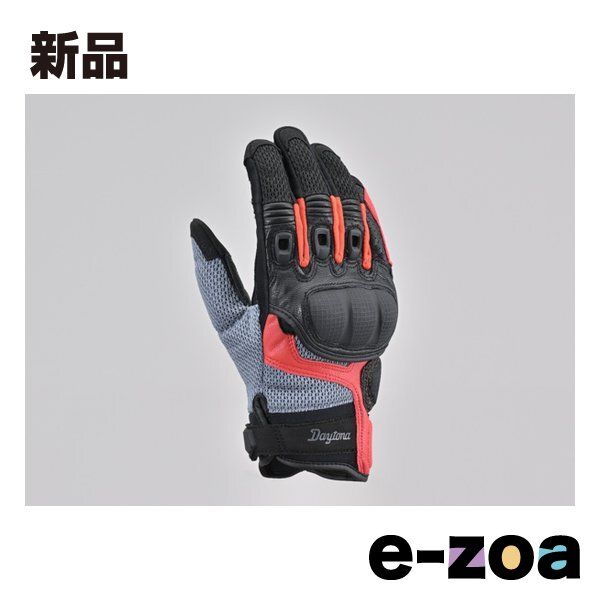 DAYTONA  デイトナ DG-008 コンフォートエアフローメッシュグローブ 春夏 ブラック/レッド Mサイズ 45918 (2590107)