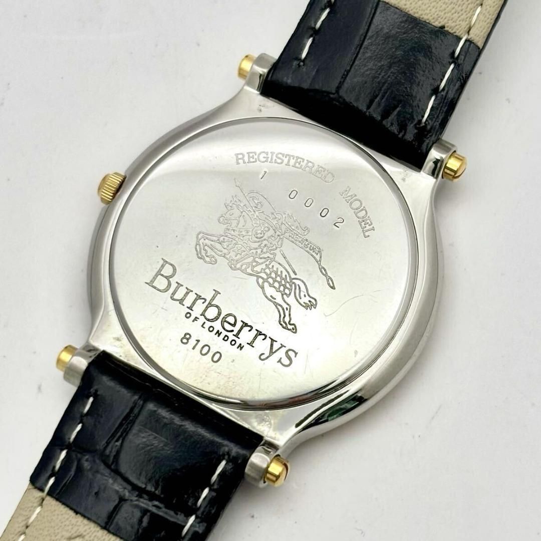 Burberrys バーバリーズ　電池新品　ローマン　レザー ベルト 時計 新品電池】Burberrys バーバリー メンズ 腕時計 ローマン 新品ベルト