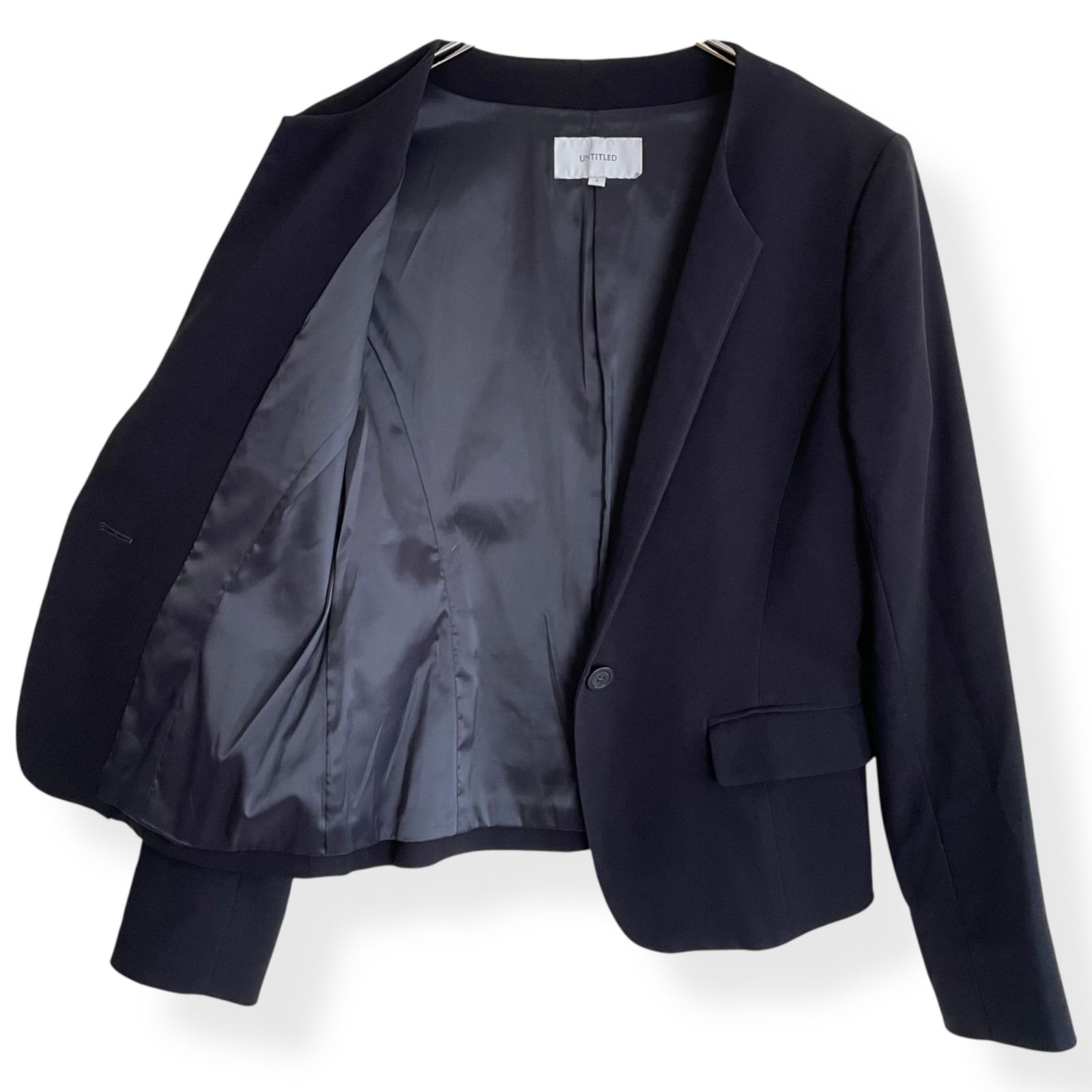 UNTITLED アンタイトル スーツ ダークネイビー レディース フォーマル UNTITLED（アンタイトル） ワンピース 入学式 「フォーマル/洗える