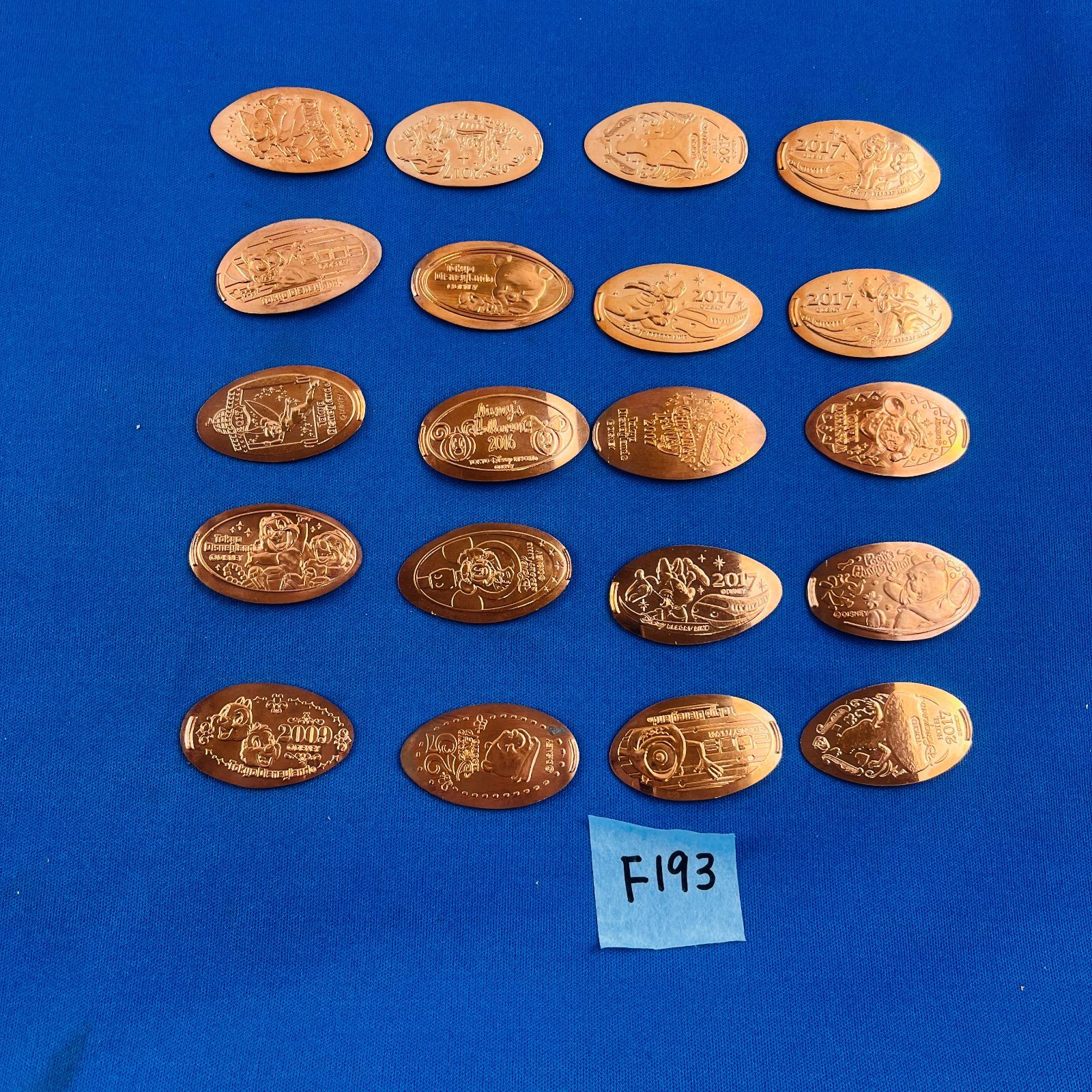 ◇F193【92枚まとめ】ディズニーランド スーベニアメダル 2017年中心