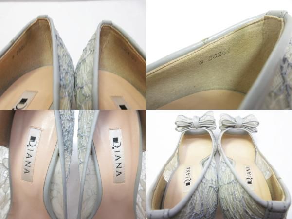 2足セット DIANA ダイアナ レース メッシュ ハイヒール リボン