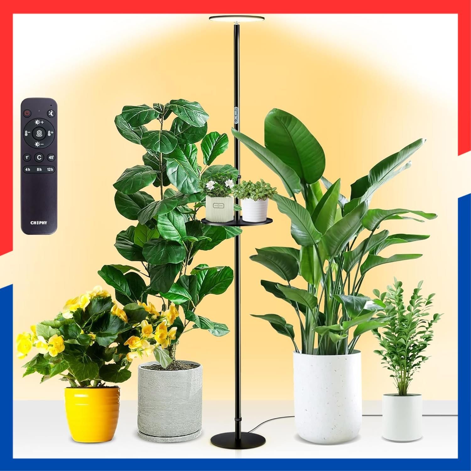 数量 大 小型植物用… 水生植物栽培 屋内園芸 175cm 2300K-6500K トレイ＆リモコン付き 175cm 高さ調節 室内植物栽培 植物育成ライト植物成長ライトled chiphy