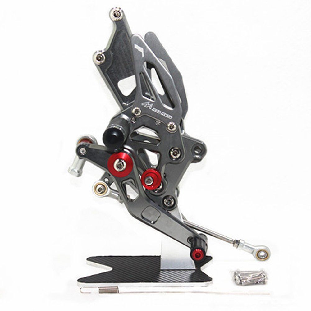 Color チタン SUKIRACING NINJA250R EX250 EX250K EX250R 2008-2012バイク用バックステップ 調整式 CNCリアセット 適合車種NINJA250R 08-12 年式 チタン