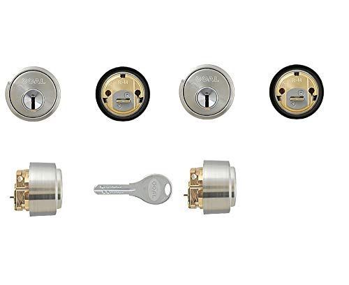 2個同一セットGOAL(ゴール) V18シリンダー LXタイプ GCY-260 キー6本付属 玄関 鍵 交換 取替え 扉厚33mm?42mm向け GCY260 AS・LX