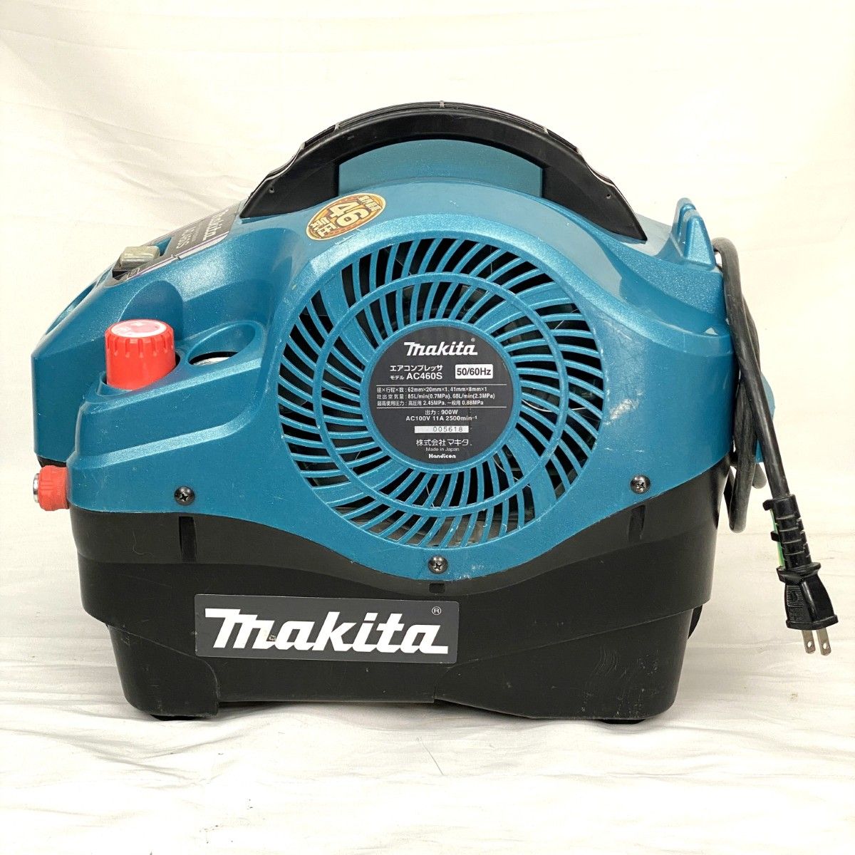 MAKITA マキタ 内装エアコンプレッサ AC460S 青 コード式 動作 済 高圧 一般圧対応
