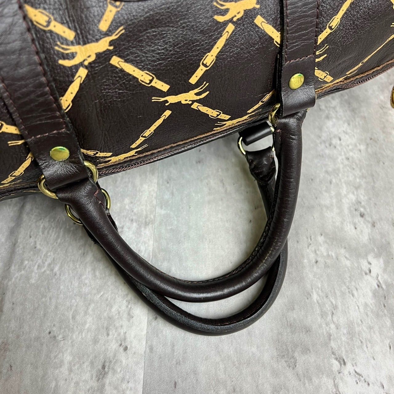 ✨良品✨ LONGCHAMP ロンシャン ボストンバッグ ハンドバッグ ホース 