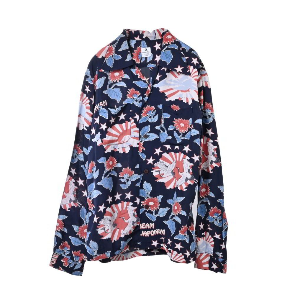 新品　Sasquatchfabrix. オープンカラーシャツ　ネイビー 新品Sasquatchfabrix. オープンカラーシャツネイビー