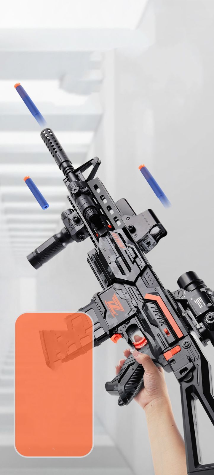 電動おもちゃガン 電動 ナーフ弾対応 AK105 子供 連射 弾 M416