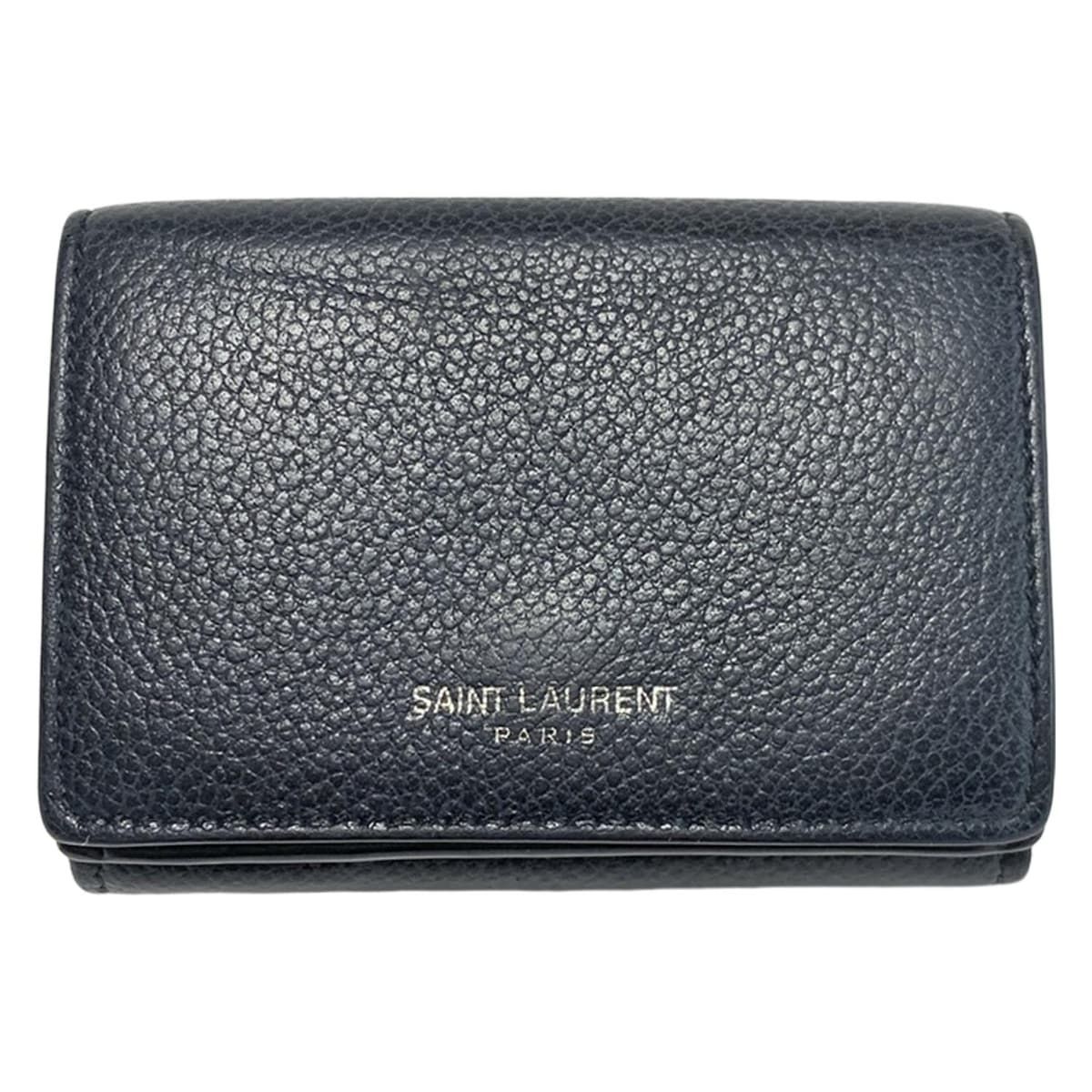 SAINT LAURENT PARIS サンローランパリ 3つ折り財布 タイニー ウォレット 459784 黒 レザー