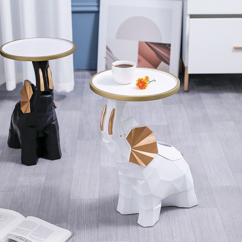 象の収納トレイ&ティッシュボックス フィギュア 2in1 ブラック  