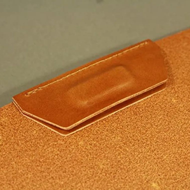 三つ折りレザーポケットホルダー ダークブラウン