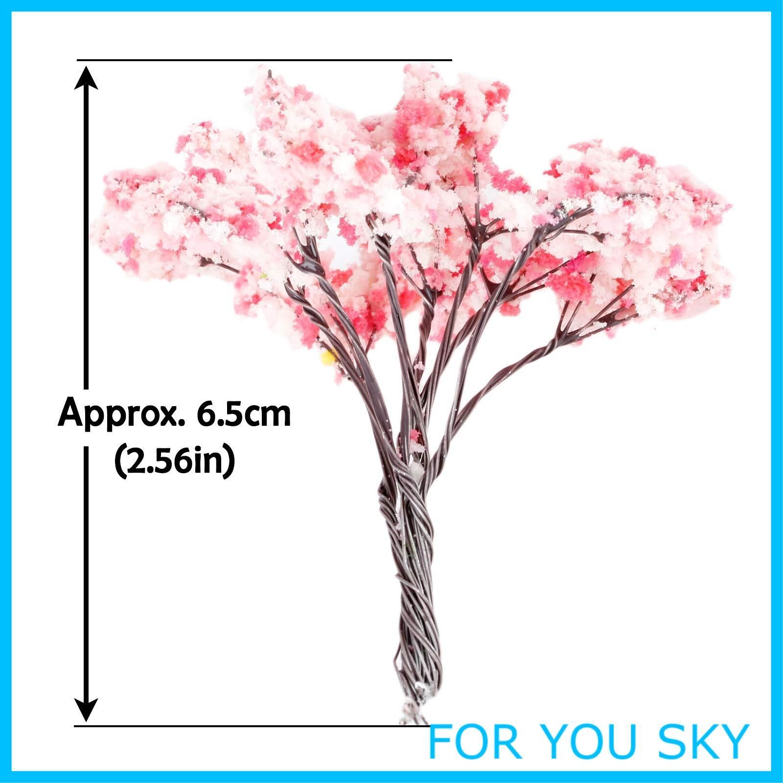 Amazon.co.jp: 10個入り ジオラマ 樹木 木 ピンクの花 鉄道模型