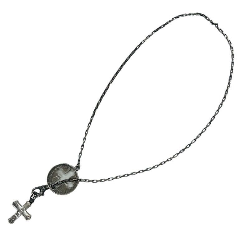 DOLCE-GABBANA ドルチェ-ガッバーナ ネックレス ロザリオ コインクロス シルバー925 メンズ hyde着用モデル 52506K155