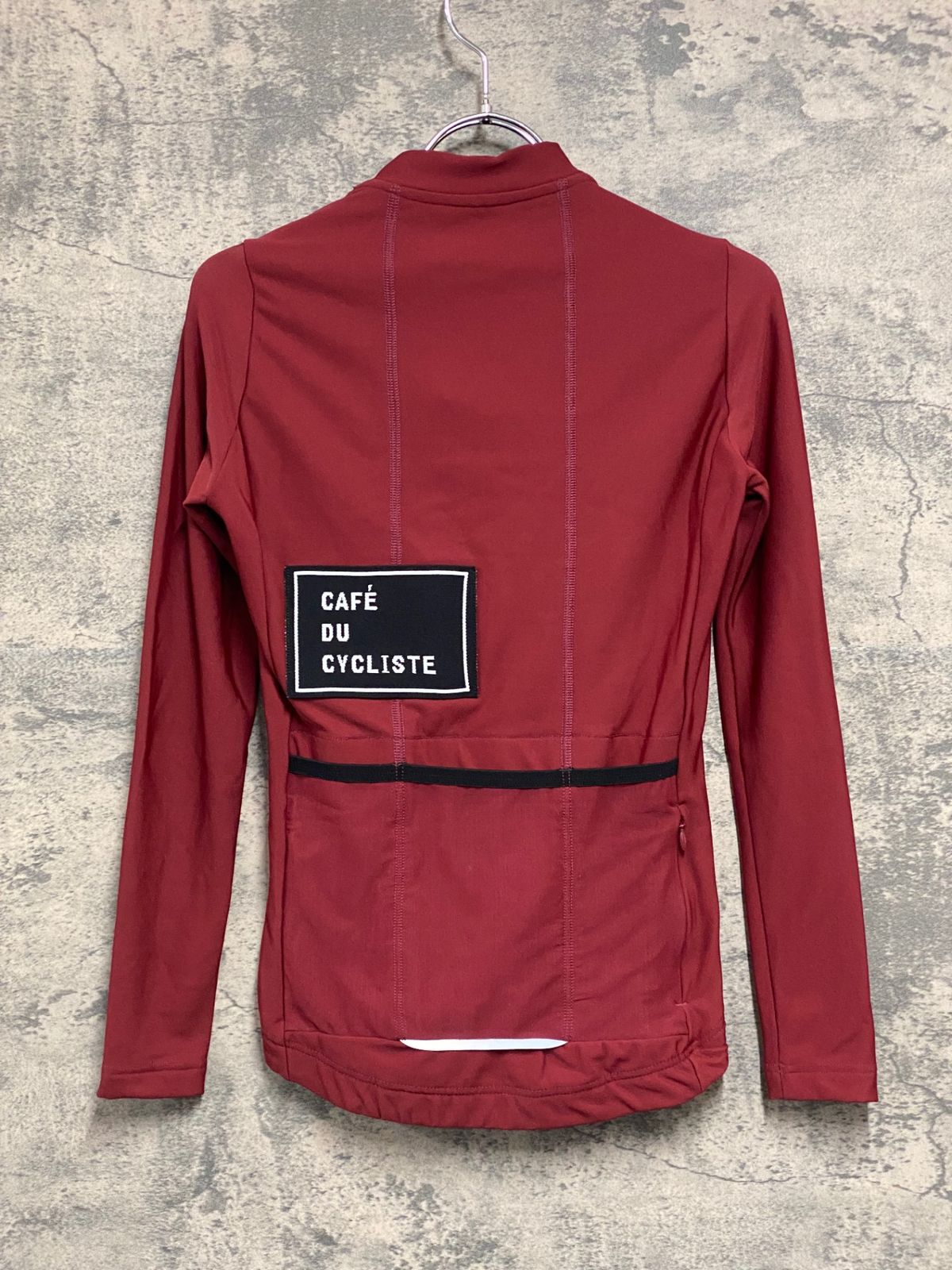 JM541 カフェドシクリステ Cafe du Cycliste AUDREY WOMEN 長袖 サイクルジャージ 赤 XS 裏起毛 レディース
