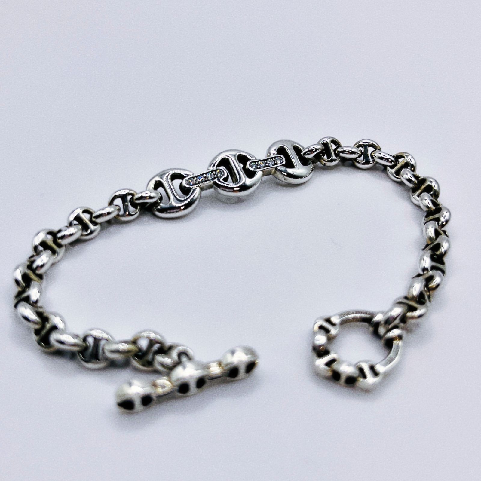 美品 付属品付】HOORSENBUHS Tri-Link Diamond Bracelet - メルカリ