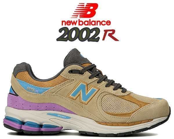 ニューバランス M2002R NEW BALANCE M2002RWA BEIGE/PURPLE スニーカー メンズ スウェード ベージュ パープル  - メルカリ