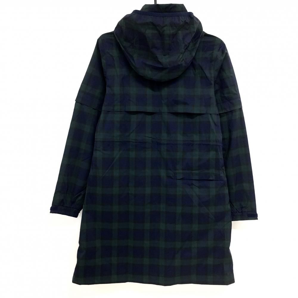 【美品】キャロウェイ 4WAYレインワンピース ネイビー×グリーン チェック レインコート レディース M ゴルフウェア Callaway ☆SALE価格☆【美品】キャロウェイ 4WAYレインワンピース