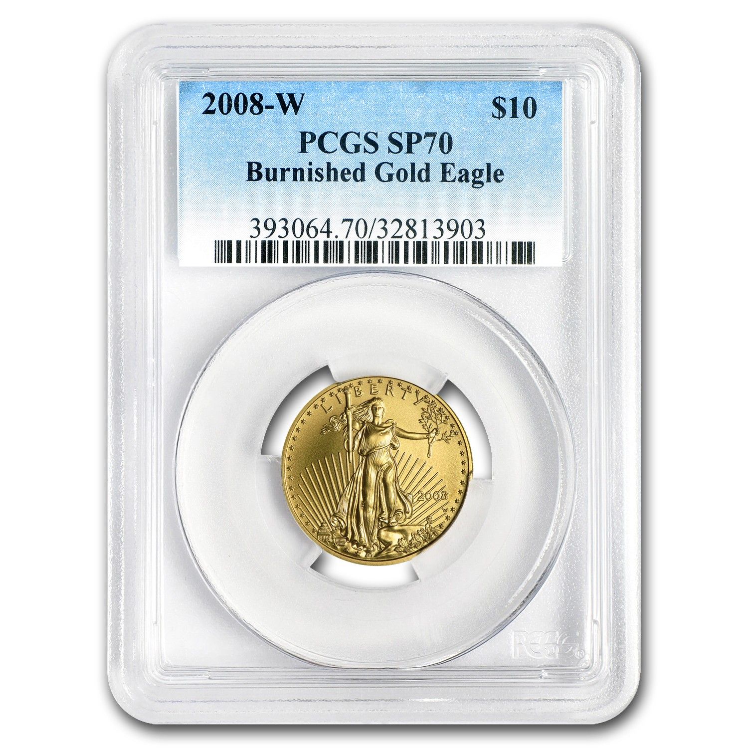 2008-W 1|4 oz Burnished American G Eagle MS|SP-70 PCGS