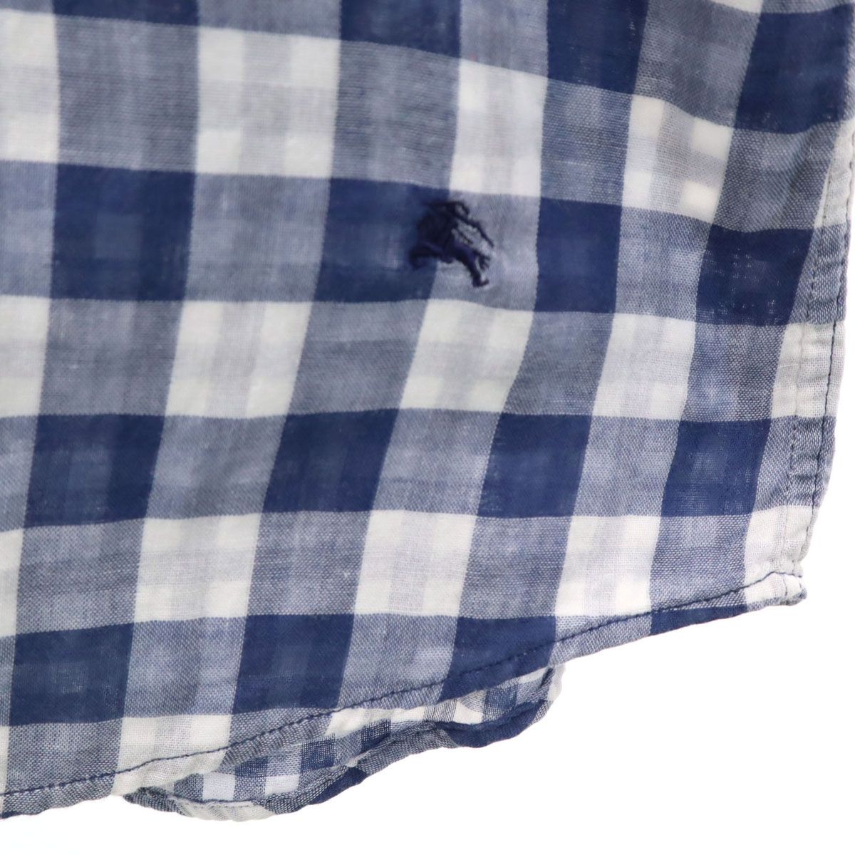 【chappy】バーバリーブラックレーベル　半袖シャツ　チェック　ネイビー BURBERRY BLACK LABEL バーバリーブラックレーベル チェック柄